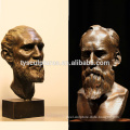 life size home interior decor famous bronze man bust statue for house museum ornament